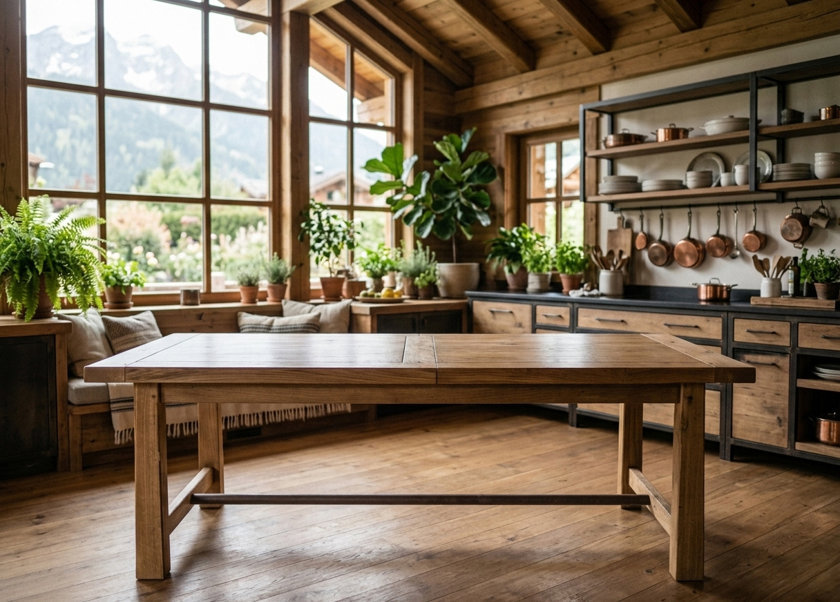 Table à allonges BELVOIR - bois de chêne massif