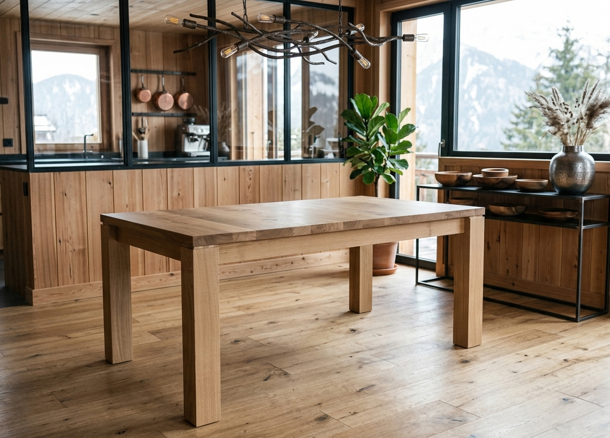 Table fixe DESIGN BIGFOOT - bois de chêne massif